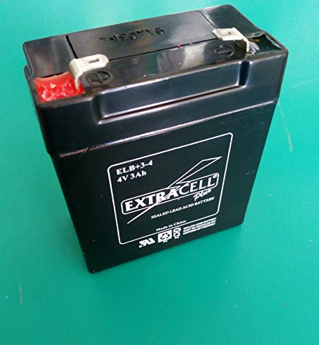 Elcart Batteria Ermetica Al Piombocalcio Ricaricabile Sigillata 4 Volt 3 Ah Marca Extracell