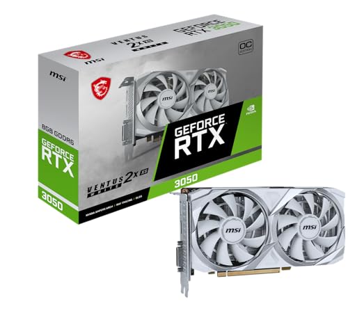Msi Geforce Rtx 3050 Ventus 2X Xs Bianco 8G Oc (8Gb Gddr6/Pci Express 4.0/1807Mhz/14000Mhz)
