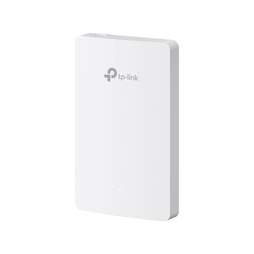 Tp-Link Access Point Wifi 6 Ac1200Mbps Dual Band Piastra A Muro, 4 Porte Gigabit Ethernet, Seamless Roaming, Son, Ztp, Gestione Centralizzata, Festa A
