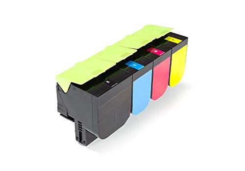Green2Print Toner Set, 4 Cartucce 1X 6000, 3X 3500 Pagine Toner Per Lexmark Cx417De, Cx517De, Cs417Dn, Cs517De