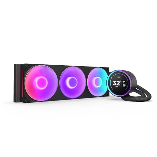 Nzxt Kraken Elite 360 Rgb - Raffreddatore A Liquido Per Cpu Aio - Radiatore Da 360 Mm - Ventola Core F360 Rgb - Lcd Ips Da 2,72” Personalizzabile - Lg