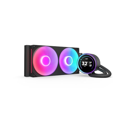 Nzxt Kraken Elite 280 Rgb - Raffreddatore A Liquido Per Cpu Aio - Radiatore Da 280 Mm - Ventola F280 Rgb Core - Lcd Ips Da 2,72” Personalizzabile - Lg