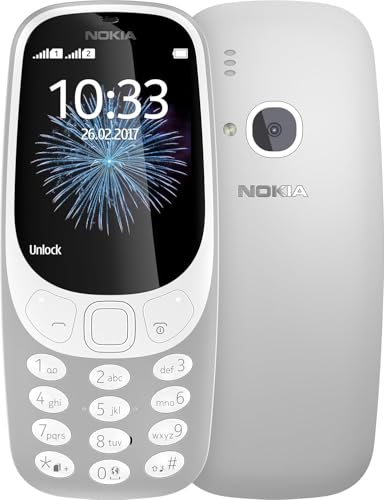 Telefono Cellulare Nokia 3310 Dual Sim Grigio Bianco 2,4" Fotocamera Integrata, Bluetooth, Radio Fm Con Lingua Italiana