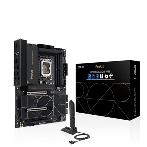 Asus Proart Z890-Creator Wifi, Scheda Madre Intel Atx, 16+2+1+2 Fasi Di Alimentazione, Slot Ddr5, Pcie 5.0 Per Gpu Di Nuova Generazione, 5 Slot M.2, D