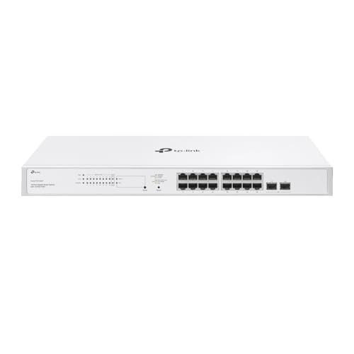 Tp-Link Festa Fs318Gp - Switch Gigabit A 18 Porte, 16 Porte Gigabit 802.3Af/At Poe+, 2 Slot Sfp Gigabit, Budget Poe Totale Da 150 W, Fino A 30 W Per P