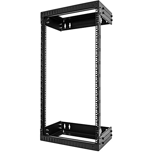 Startech.Com Armadio Rack A Muro 19" 21U, Robusto Server Rack A Telaio Aperto 2 Montanti A Profondità Regolabile, Quadro/Rack Dati Per Apparecchiature