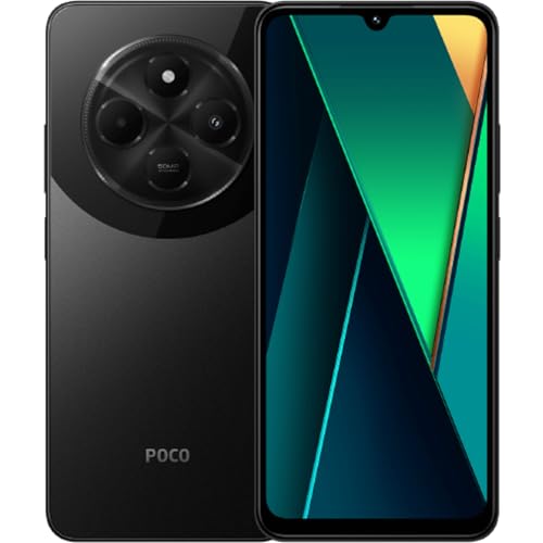 Xiaomi Poco C75 - Smartphone Da 8+256Gb, Schermo Hd+ Da 6,88" A 120 Hz, Medialek Helio G81, Tripla Fotocamera Da 50 Mp+2 Mp, 5000 Mah (Black, 8+256G)