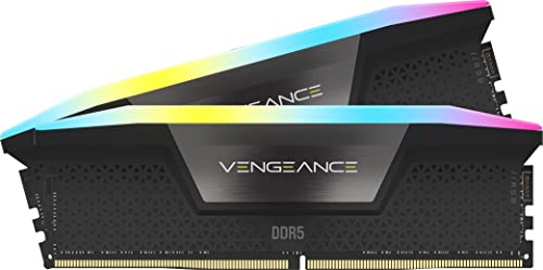 Corsair Vengeance Rgb Ddr5 Ram 16Gb (2X8Gb) 5200Mhz Cl40 Intel Xmp Memoria Per Computer Compatibile Con Icue – Nero (Cmh16Gx5M2B5200C40)