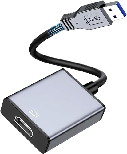 Adattatore Da Usb A Hdmi, Adattatore Audio Video Da Usb 3.0/2.0 A Hdmi Hd 1080P Convertitore Cavo Grafico Per Pc, Laptop, Proiettore, Hdtv, Cavo Da Us