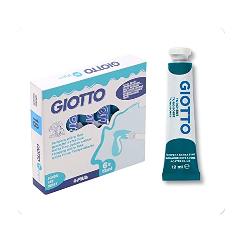 Giotto Tubetti Tempera Giotto - 12 Ml - Turchese - 3520 18 (Conf. 6)
