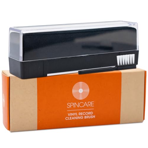 Spincare Tampone Di Pulizia In Velluto Set Di Antistatico Per Dischi In Vinile Da 33 Giri / 45 Giri Con Cuscinetto Di Pulizia E Spazzolina Per Stilo