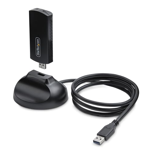 Startech.Com Chiavetta Wi-Fi 6E Per Pc/Laptop, Dongle Nic Wireless Con Antenna Pieghevole, Adattatore Usb Wifi 2,4/5/6Ghz