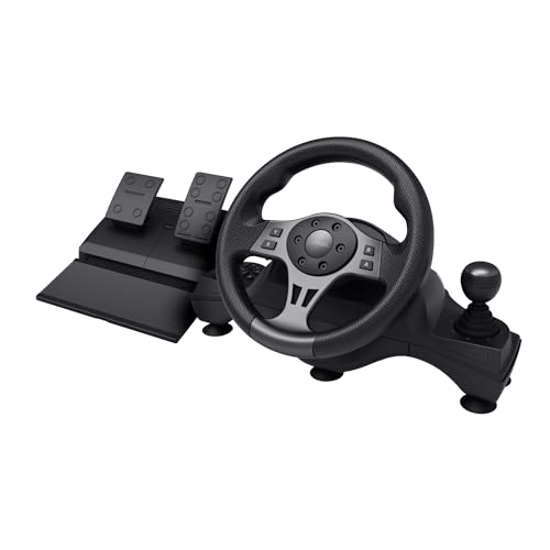 Trust Gxt 289 Movi Volante Per Ps4, Pc, Xbox Series X/S, Nintendo Switch, Volante Da Corsa Da Gaming Con Pedali E Leva Del Cambio Per Simulatore Di Gu