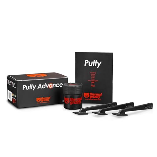 Thermal Grizzly Tg Putty Advance - Stucco Termico Elettricamente Non Conduttivo Per Gpu Modding E Sostituzione Pad Termico, 30 G