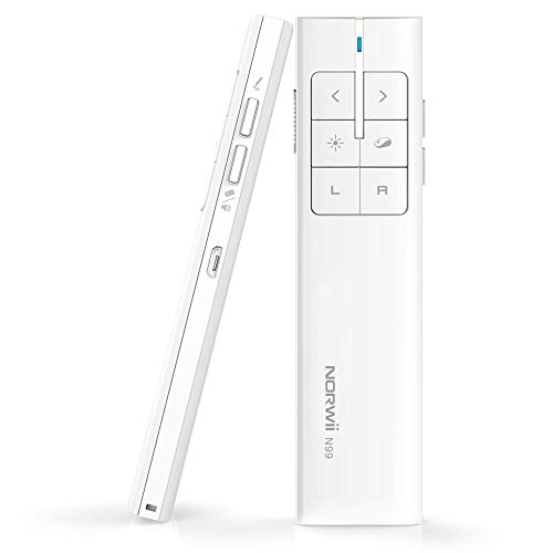 Knorvay N99 Wireless Presenter Con Air Mouse, Hyperlink Ricaricabile Controllo Del Volume Presentazione Clicker Powerpoint Telecomando Clicker Per Lap