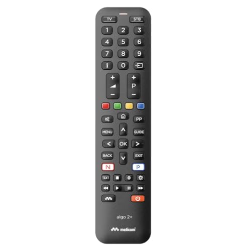 Meliconi - Telecomando Universale Algo 2+ - 100% Funzioni Originali - Tv, Tnt, Sat, Tv Box, Dvd