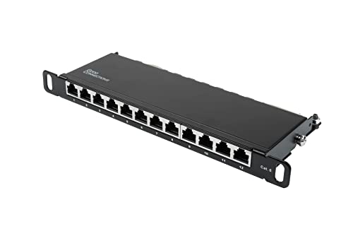 Good Connections Pannello Patch Da 10", Per Alloggiamenti A Parete/Armadi Di Rete Da 10", Cat. 6, 250 Mhz, Compatibile Con Gigabit – 12 Porte – 0,5 U