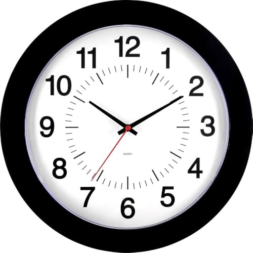 Eurotime 80514-05 Quarz Orologio A Parete 30.5Cm Nero