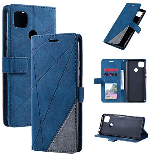 Qiongnian Custodia Per Xiaomi Redmi 9C,Custodia In Pelle Custodia Per Xiaomi Redmi 9C M2006C3Mg / Redmi 9C Nfc M2006C3Mng Custodia Cover Case Blue