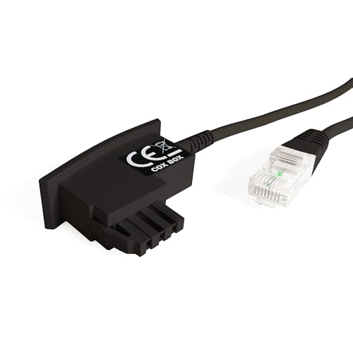 Coxbox Cavo Dsl Fritzbox, Speedport, Easybox, 4,25 M, Cavo Tae Rj45 Nero, Cavo Vdsl Adsl Wlan Router Con Firma Zincata Per Una Protezione Efficace Con