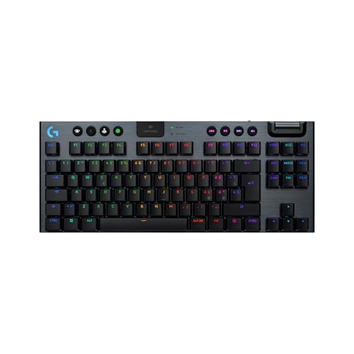 Logitech G G915 X Lightspeed Tkl Tastiera Gaming Wireless A Profilo Ribassato, Copritasti In Pbt Bicomponente, Tasti Completamente Programmabili, Gl B