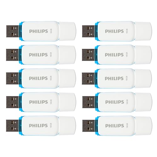 Philips Snow Edition 2.0 - Unità Flash Usb 10 X 16 Gb Per Pc, Laptop, Computer E Dati Storage, Velocità Di Lettura Fino A 21 Mb/S