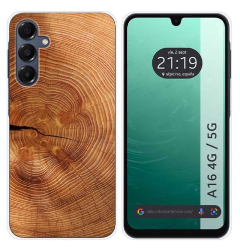 Tumundosmartphone Custodia In Silicone Per Samsung Galaxy A16 4G / 5G Design Legno 04 Disegni