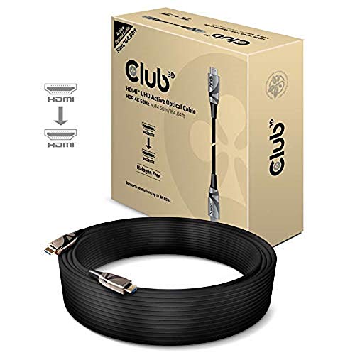 Club3D Hdmi 2.0 Uhd Active Optical Cable Hdr 4K 60Hz M/M 50M/164,04Ft Cavo Hdmi