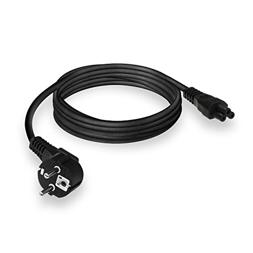 Powercord - Connettore Mains Cee7/7 Maschio (Angled) C5, 2 M, Colore: Nero