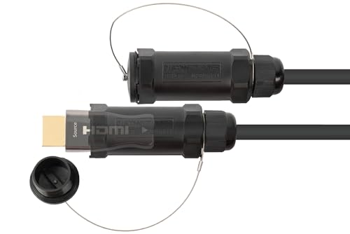 Python Aoc - Cavo Ibrido Hdmi 2.0B Ad Alta Velocità, 100 M, Conduttore In Rame+Fibra Di Vetro, In Fibra Kevlar, Protezione Dai Roditori, Resistente Ai