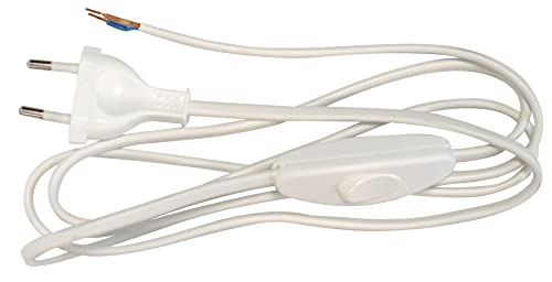 Cavo Con Interruttore, 2 M, 2 X 0,75 Mm², Colore: Bianco