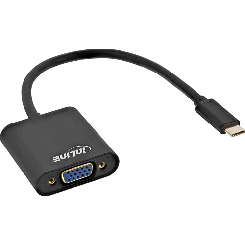 Inline 64104B 0.2M Usb C Vga (D-Sub) Nero Cavo E Adattatore Video