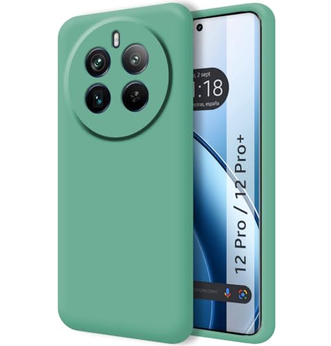 Tumundosmartphone Custodia In Silicone Liquido Ultra Morbido Per Realme 12 Pro 5G / 12 Pro Plus 5G Colore Verde
