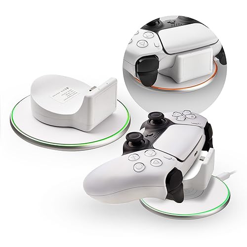 Numskull Kit Di Ricarica Wireless Per Controller Playstation 5 Dualsense – Pad Di Ricarica E Ricevitore – Compatibile Con Controller Ps5 Ufficiali