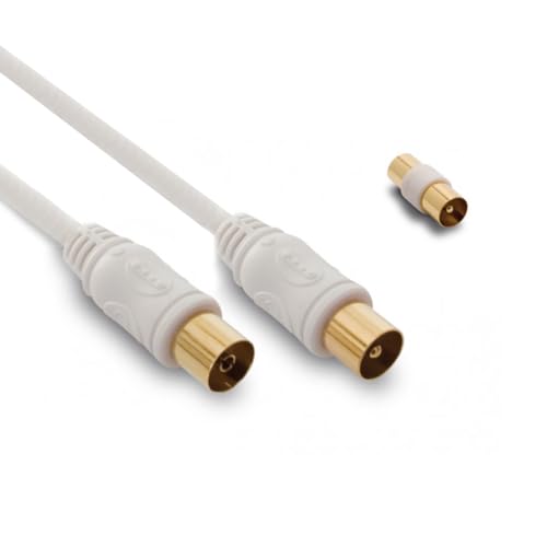 Metronic 3420744380256 Prolunga Tv Coassiale, Bianco
