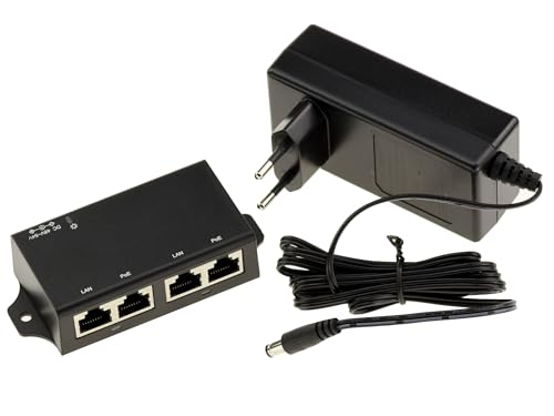 Kalea-Informatique Alimentatore Power Injector Power Over Ethernet 2 Porte 30W Compatibile Poe Ieee802.3Af E Poe+ Ieee802.3At Fornito Con Un Alimentat