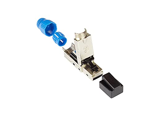 Good Connections Connettori Di Rete – Cat. 8.1/2000 Mhz / 40 Gigabit – Connettori Rj45 Senza Attrezzi/Da Campo Con Easy Pull-Out – Per Cavi Di Posa E