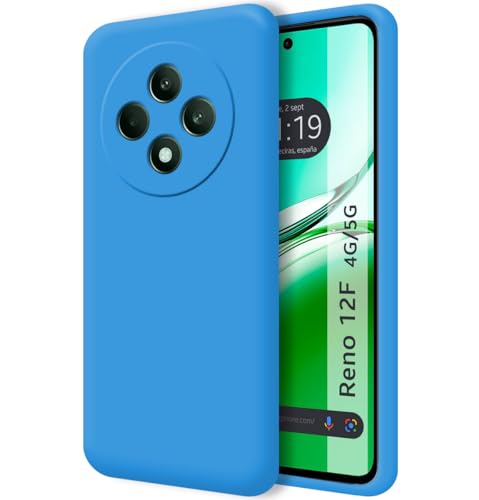 Custodia In Silicone Liquido Ultra Morbido Per Oppo Reno 12F 4G / 12F 5G Colore Blu