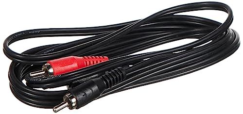 Hama Cavo Jack Da 3,5 Mm A 2 Rca (Mini Jack Da 3,5 Mm, 2 M, Cestello, Spina Rca, 2 Fili), Nero