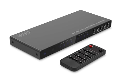 Digitus Ds-55345 Switch A Matrice Hdmi 4X2-4 Ingressi 2 Uscite - Uhd 4K/30 Hz Hdtv: 3840 X 2160P - Hdcp 1.4 E Hdmi 1.4B - Multi-Viewer, Split-Screen,