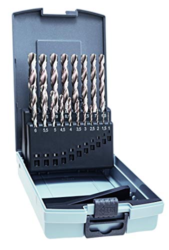 Alpen 9083825 Hss Pro-Valigetta Per Trapano, 19 Pezzi, Argento Metallizzato