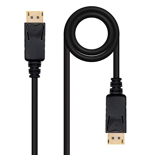 Nanocable 10.15.2307 - Cavo Displayport, Dp/M-Dp/M, Maschio A Maschio, (20 Pin), Nero, 7.0 Mts