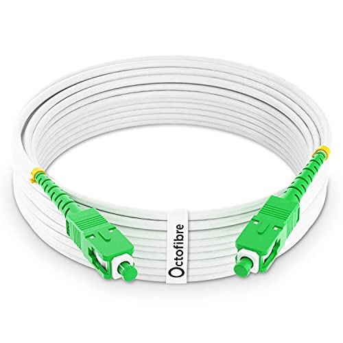 Octofibre – Cavo In Fibra Ottica Arancione Sfr Bouygues – Rinforzato Con Schermatura Kevlar – Allunga/Giarretiere In Fibra Ottica – Da Sc Apc A Sc Apc