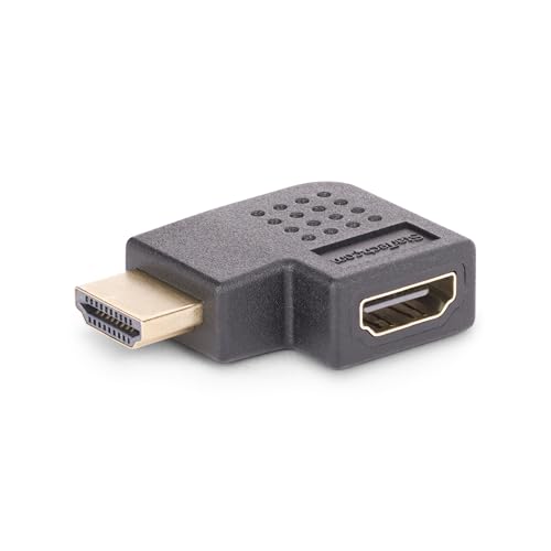 Startech.Com Adattatore Hdmi 2.0 Ad Angolo Retto, Da Maschio A Femmina, Salvaporta Hdmi Orizzontale A 90 Gradi, 4K 60Hz
