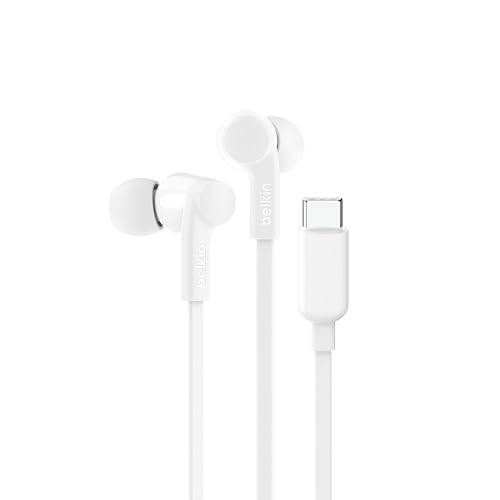 Belkin Soundform Auricolari Con Filo E Connettore Usb-C, Auricolari In-Ear Con Microfono, Cuffie Usb-C Per Iphone 15, Ipad Mini, Galaxy S24, Dispositi