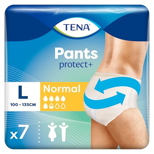 Tena Pants Normal Large (L) - Slip Assorbenti, Elasticizzati E Monouso, Per Perdite Urinarie, Mutandine Per Lei E Per Lui, Unisex, Discreti E Conforte