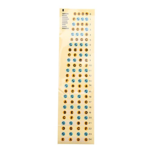 Xtahdge Per Tastiera Per Chitarra Adesivo Tastiera Per Pratica Apprendista Principiante Adatto 4 Basso (Chitarra-Multicolore)