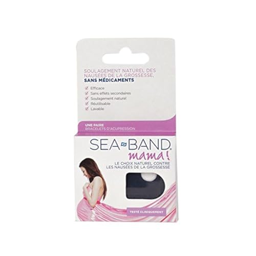 Sea Band Mama Apaisenausées - Coppia Di Braccialetti Per Agopressione, Colore: Nero
