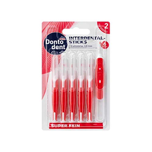 Dontodent Spazzole Interdentali Rosso 0,5 Mm Iso 2, 1 X 6 Pezzi