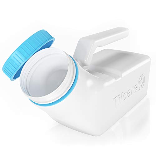 Urinatoio Da Uomo Con Coperchio Fluorescente (1 Pezzi) - 1000Ml Plastica Spessa Catino Da Letto Per Uomo Con Tappo Anti Goccia - Orinatoio - Pappagall